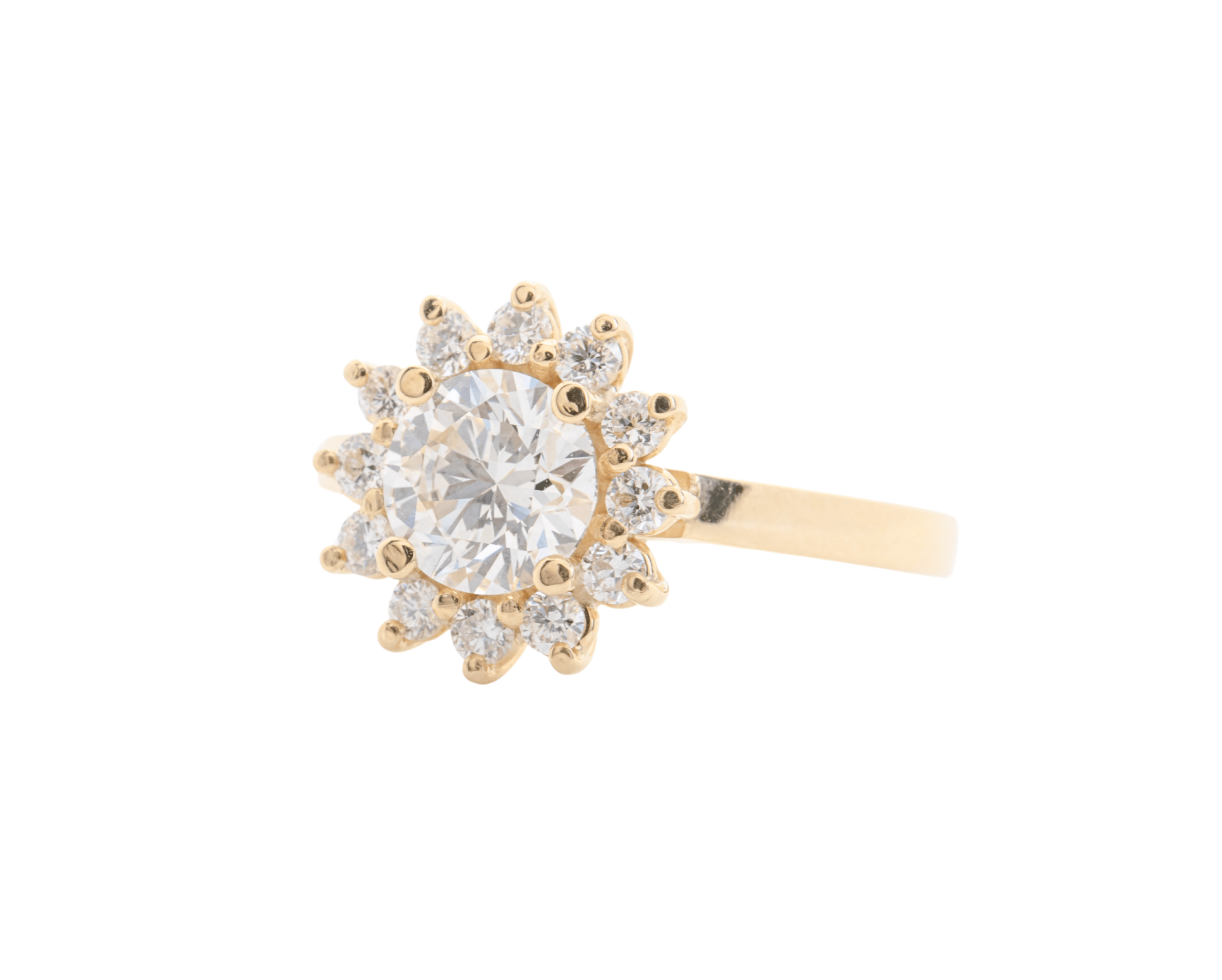 Anillo de compromiso estilo roseta 1.09Ct.