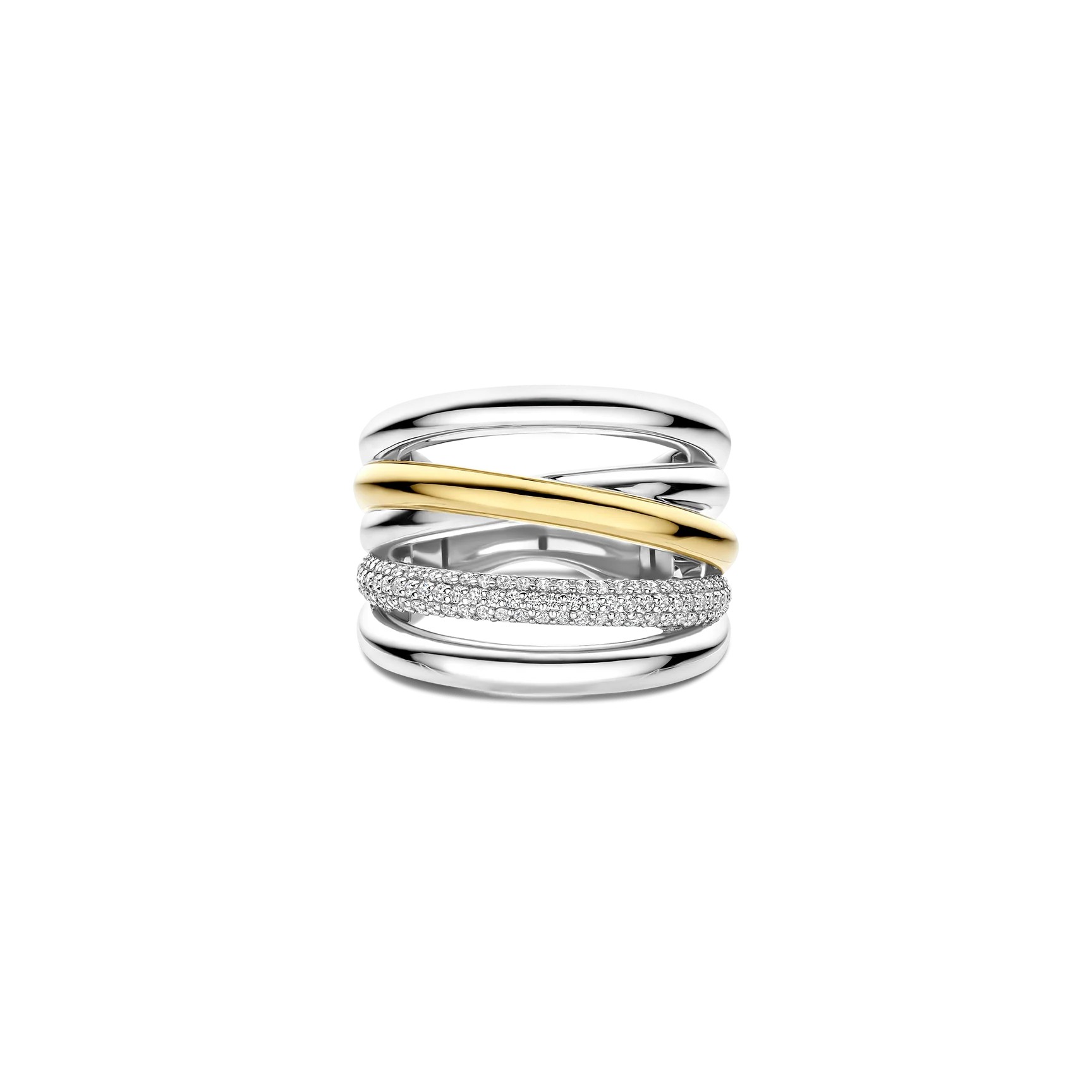 Ti Sento - Zirconia Structure Ring - L model