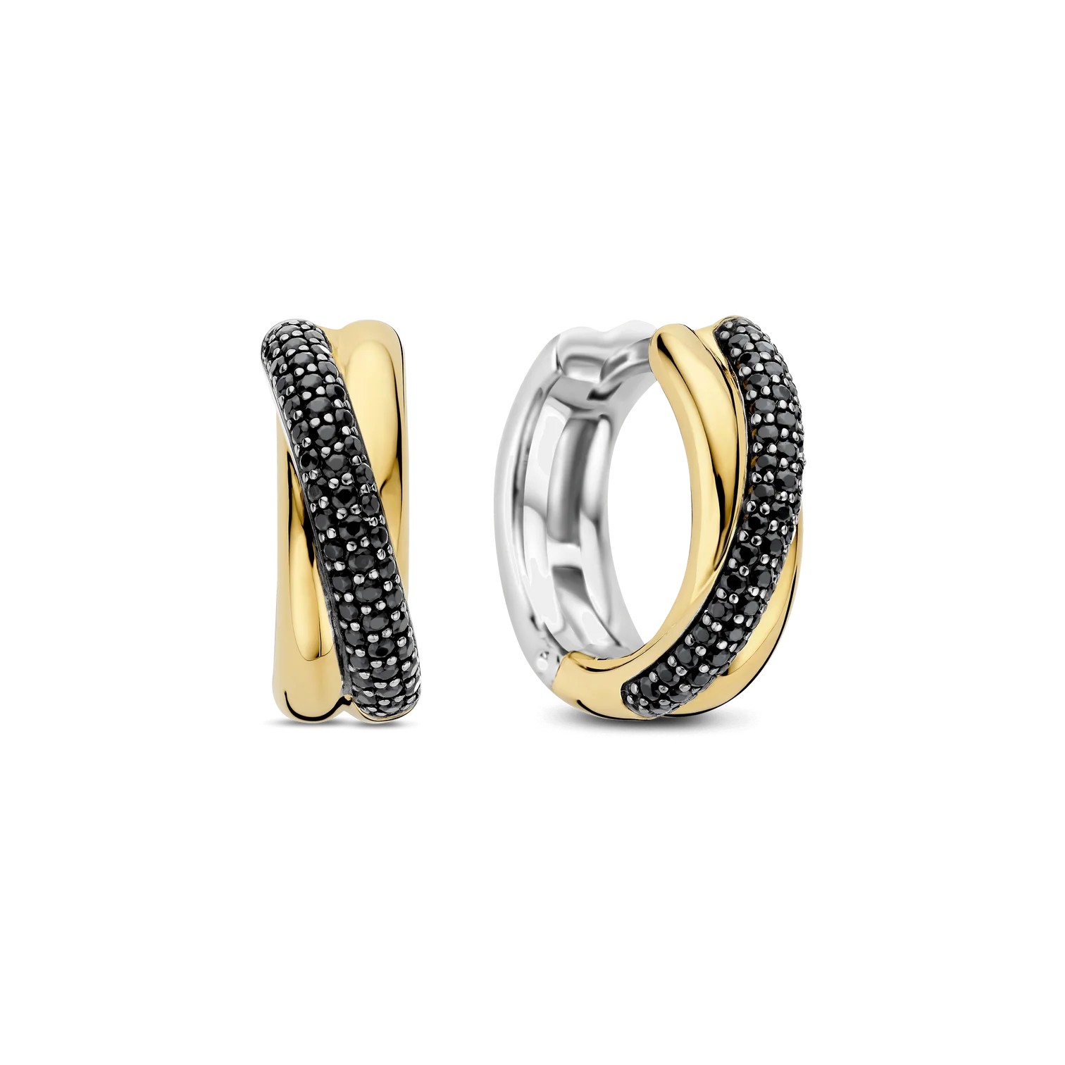 Ti Sento - Zirconia Crossover Hoops