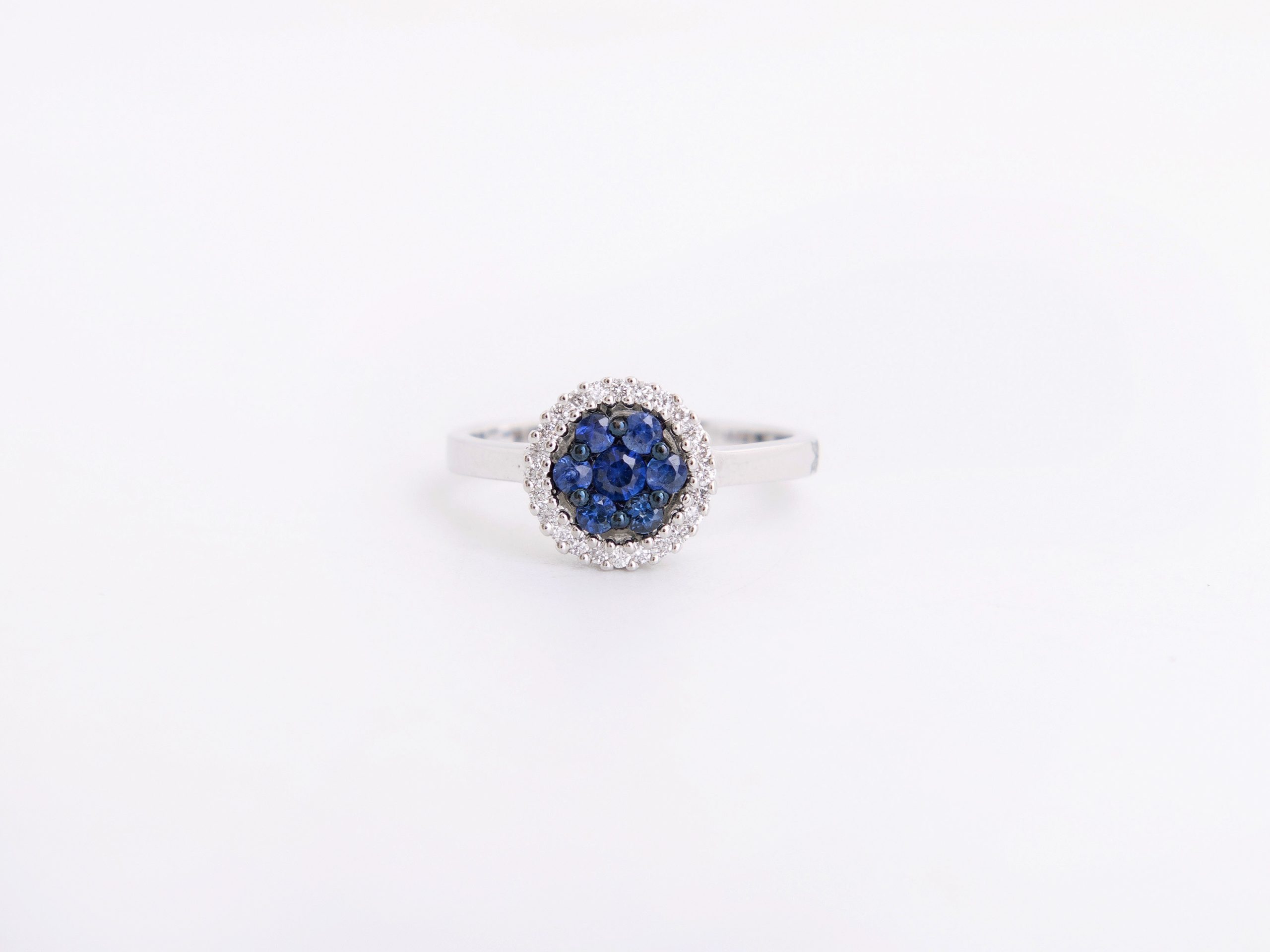 Anillo Moraglione con zafiros y diamantes