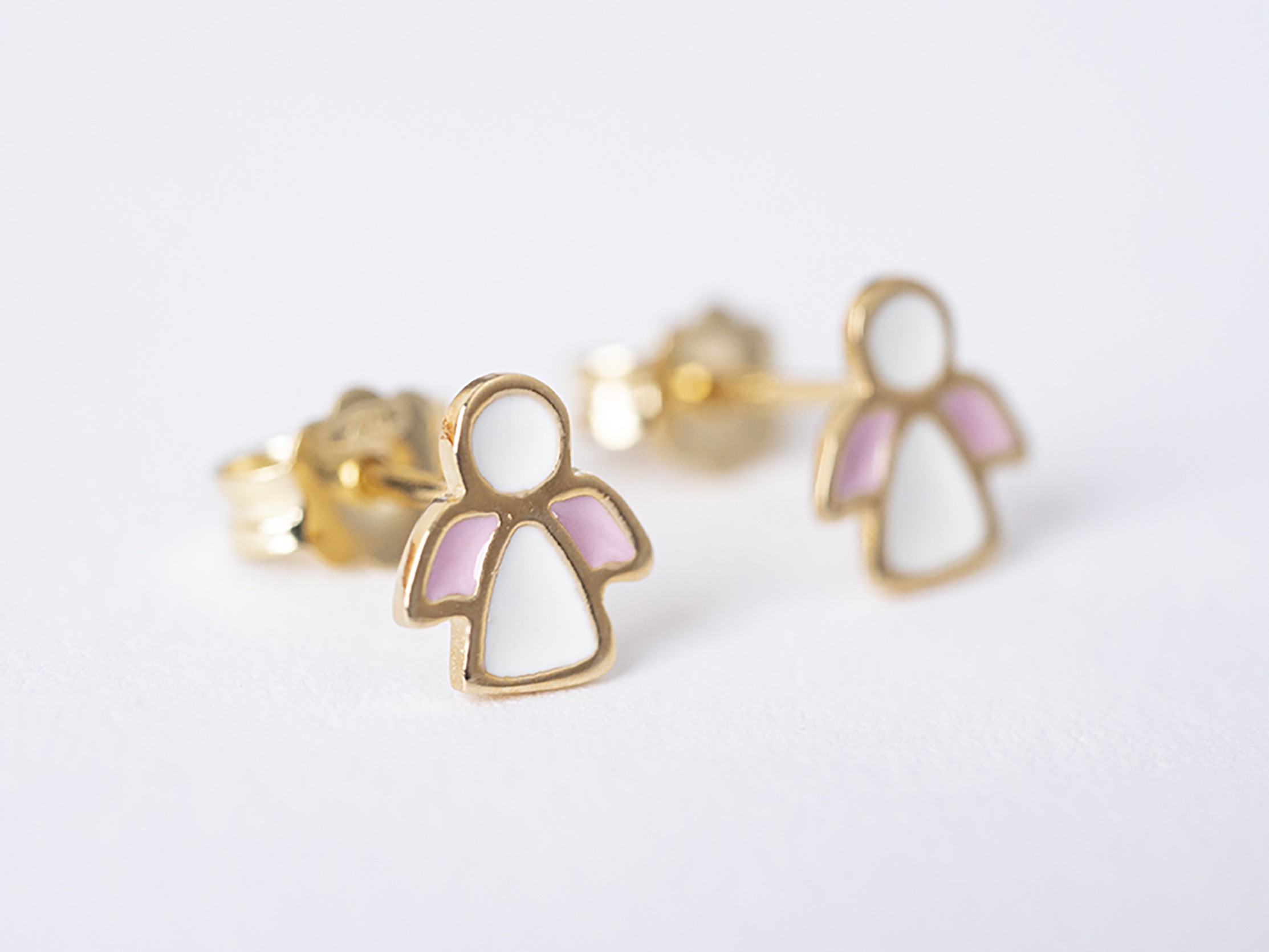 Aretes de ángel esmaltados