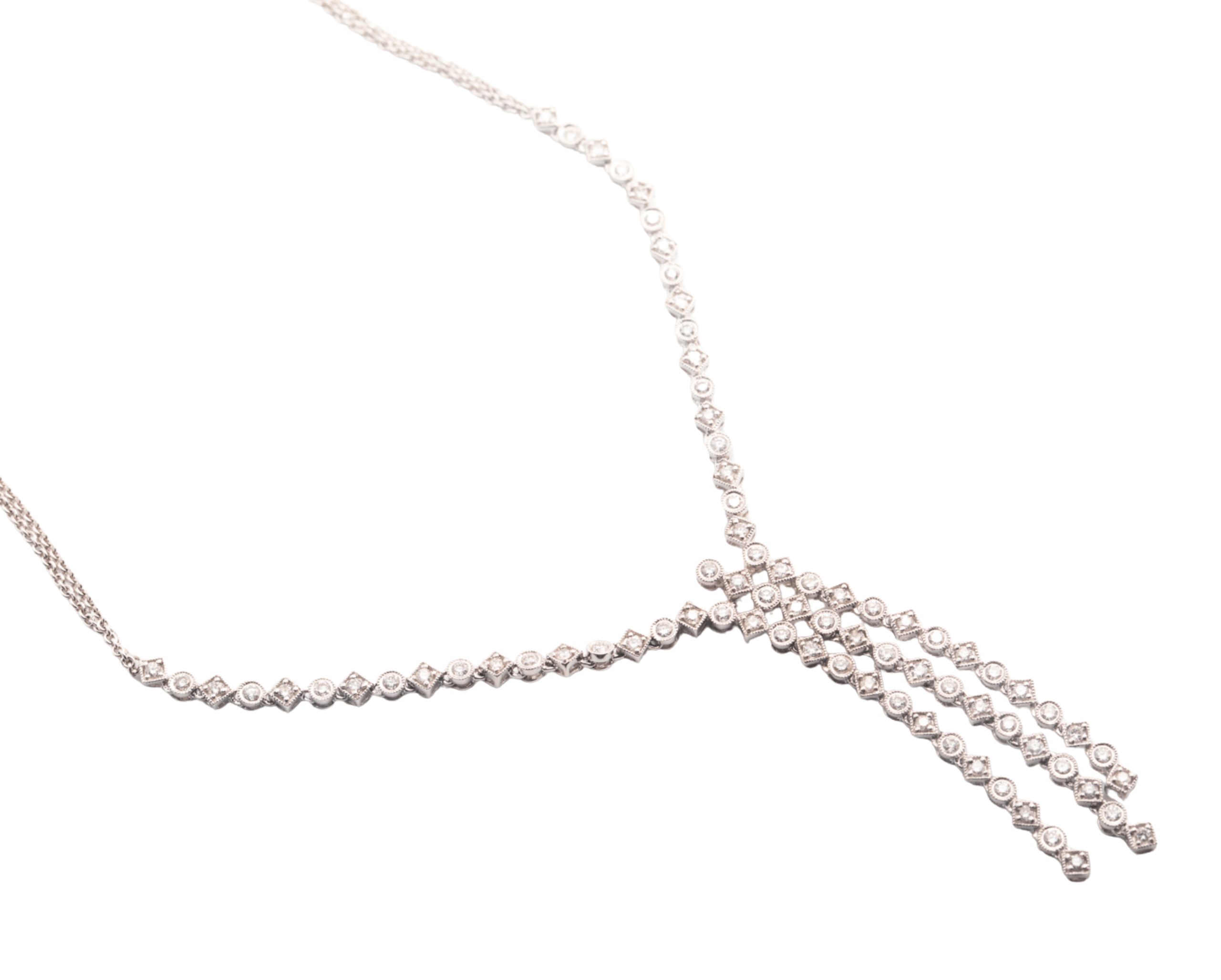 Collar oro blanco con brillantes