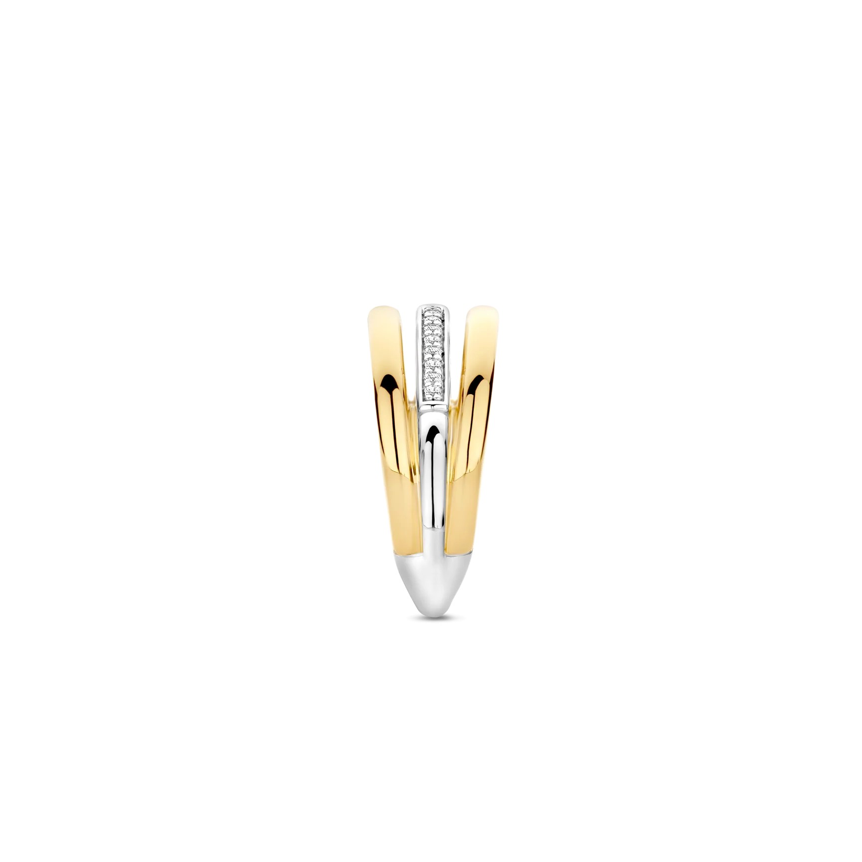 Ti Sento - Vintage Triple Band Zirconia Ring
