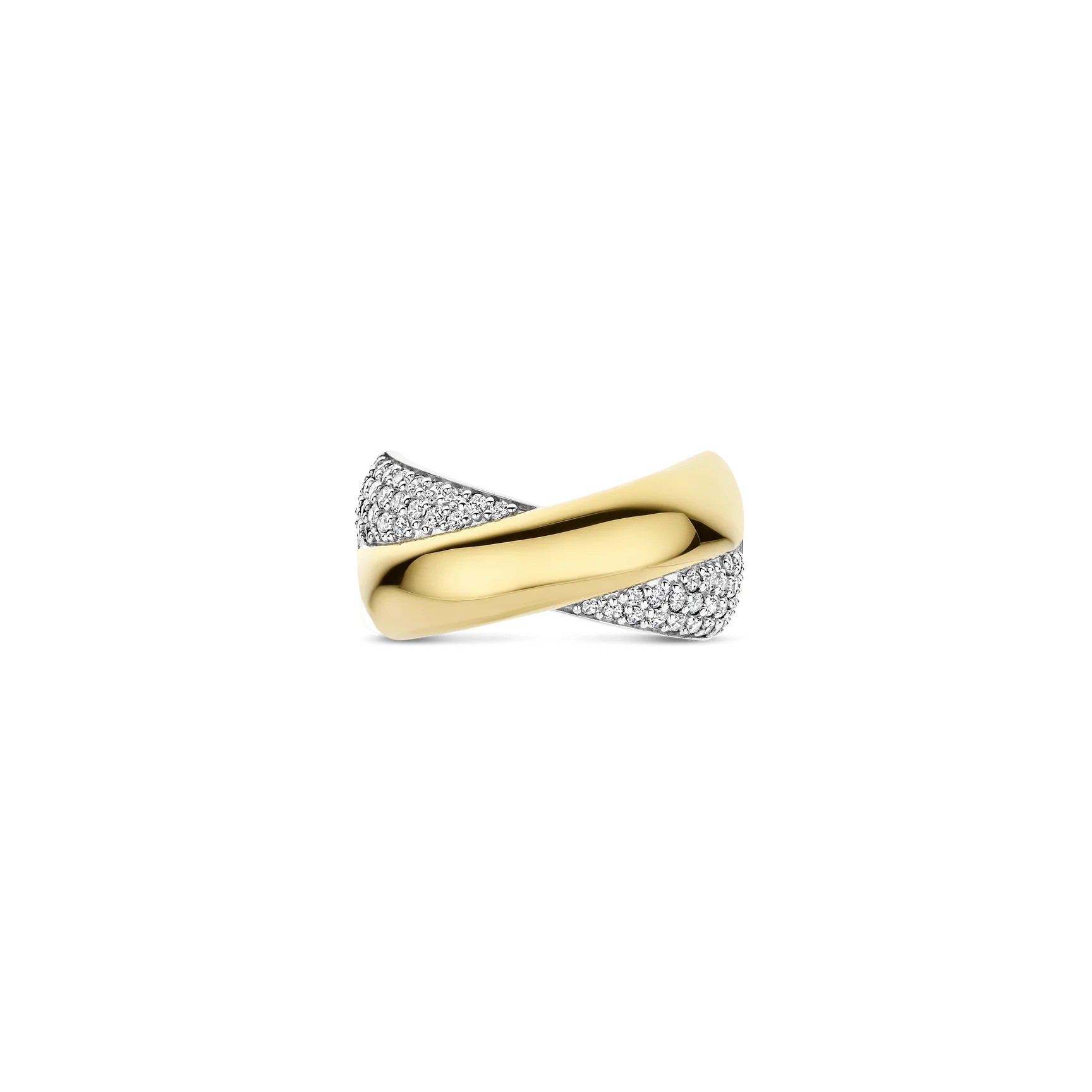 Ti Sento - Bold Zirconia Crossover Ring