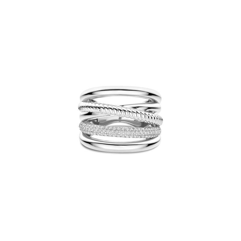 Ti Sento - Zirconia Structure Ring - L model