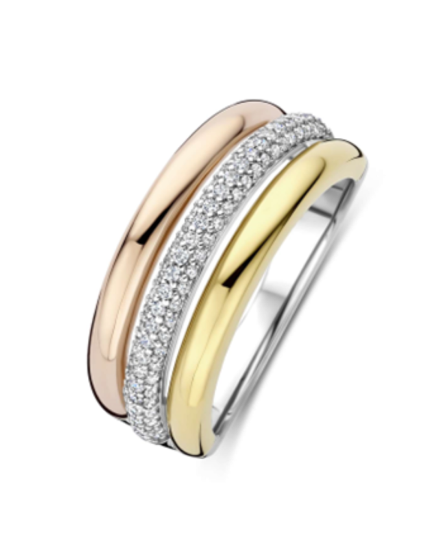 Ti Sento - Tricolor Zirconia Ring