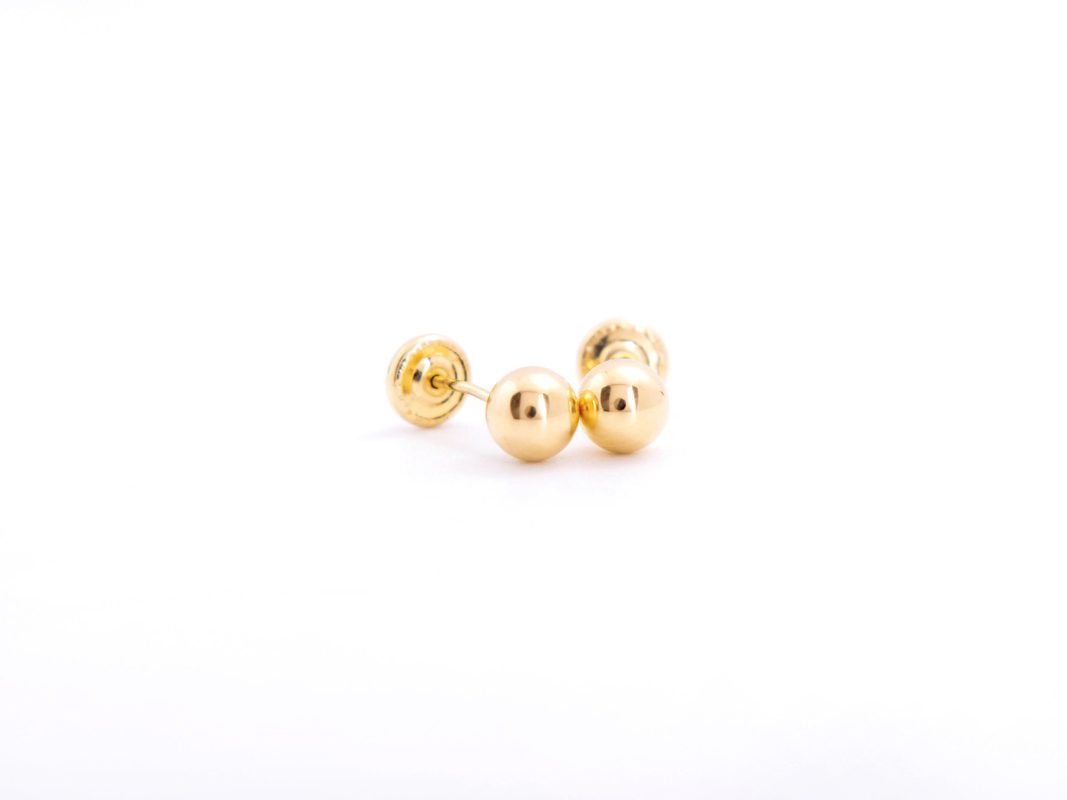 Aretes bolita de bebé